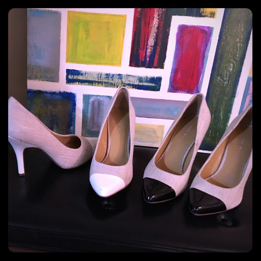 2 For 1 Nine West Tweed and Patent Leather Pump S7