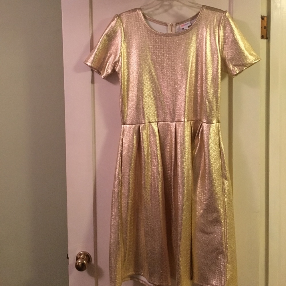 Lularoe elegant collection Amelia Gold shimmer