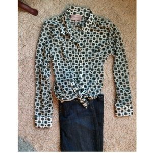 🦋SALE Philosophy sheer button down print top