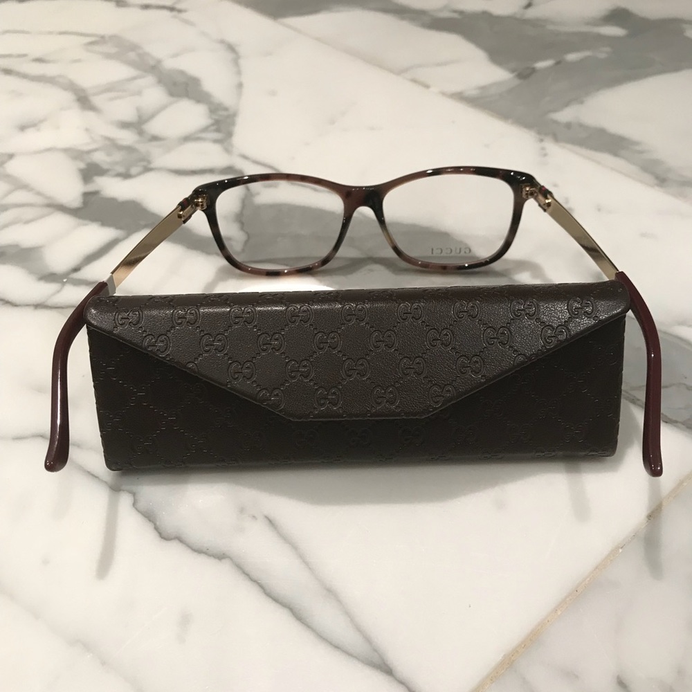 HP,$ firm, 5⭐️ New Gucci Eyeglasses w/Case, Cloth - Picture 5 of 8