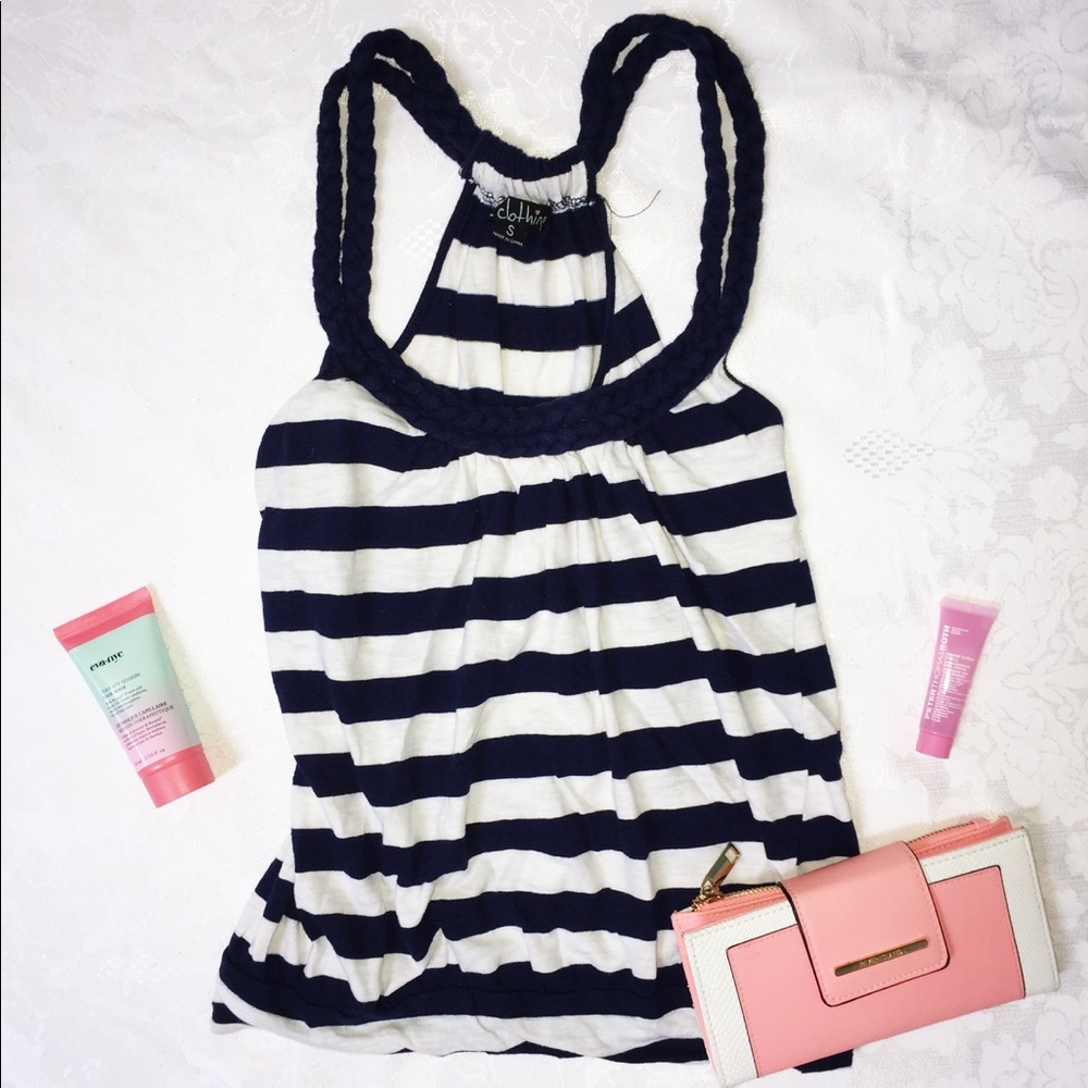 Striped Braided Halter Top