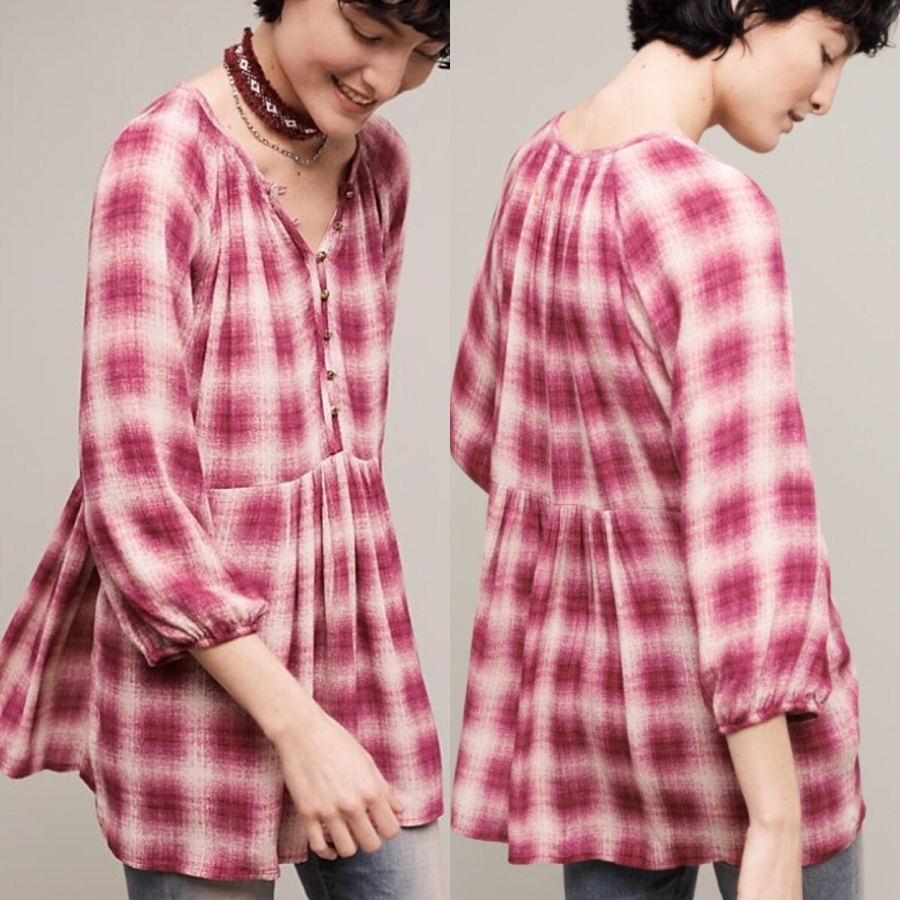Anthropologie calavon peplum top
