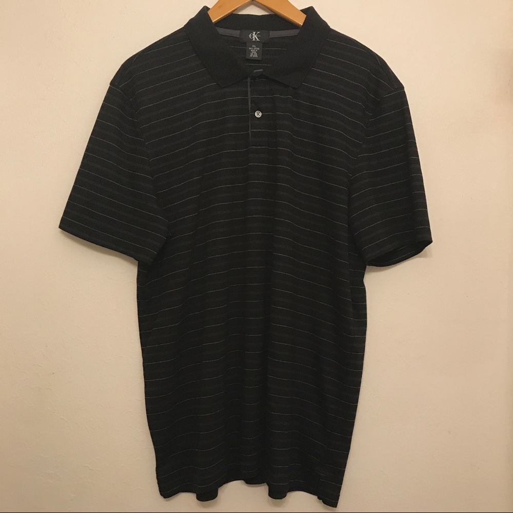 Men's XL Calvin Klein Striped Polo Shirt