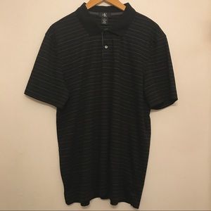 Men's XL Calvin Klein Striped Polo Shirt