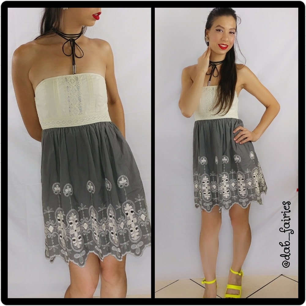 ❤️Price Firm❤️strapless county style dress
