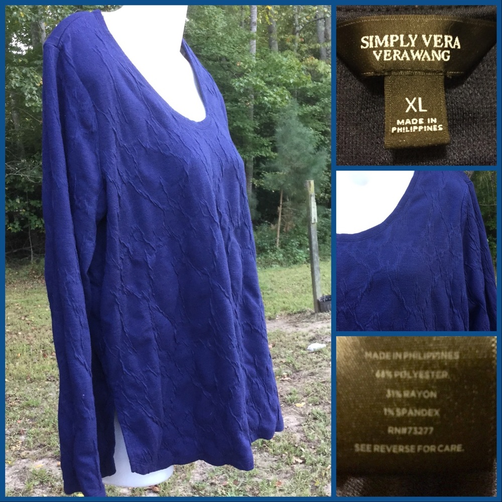 Navy Textured Tunic - Picture 2 of 2