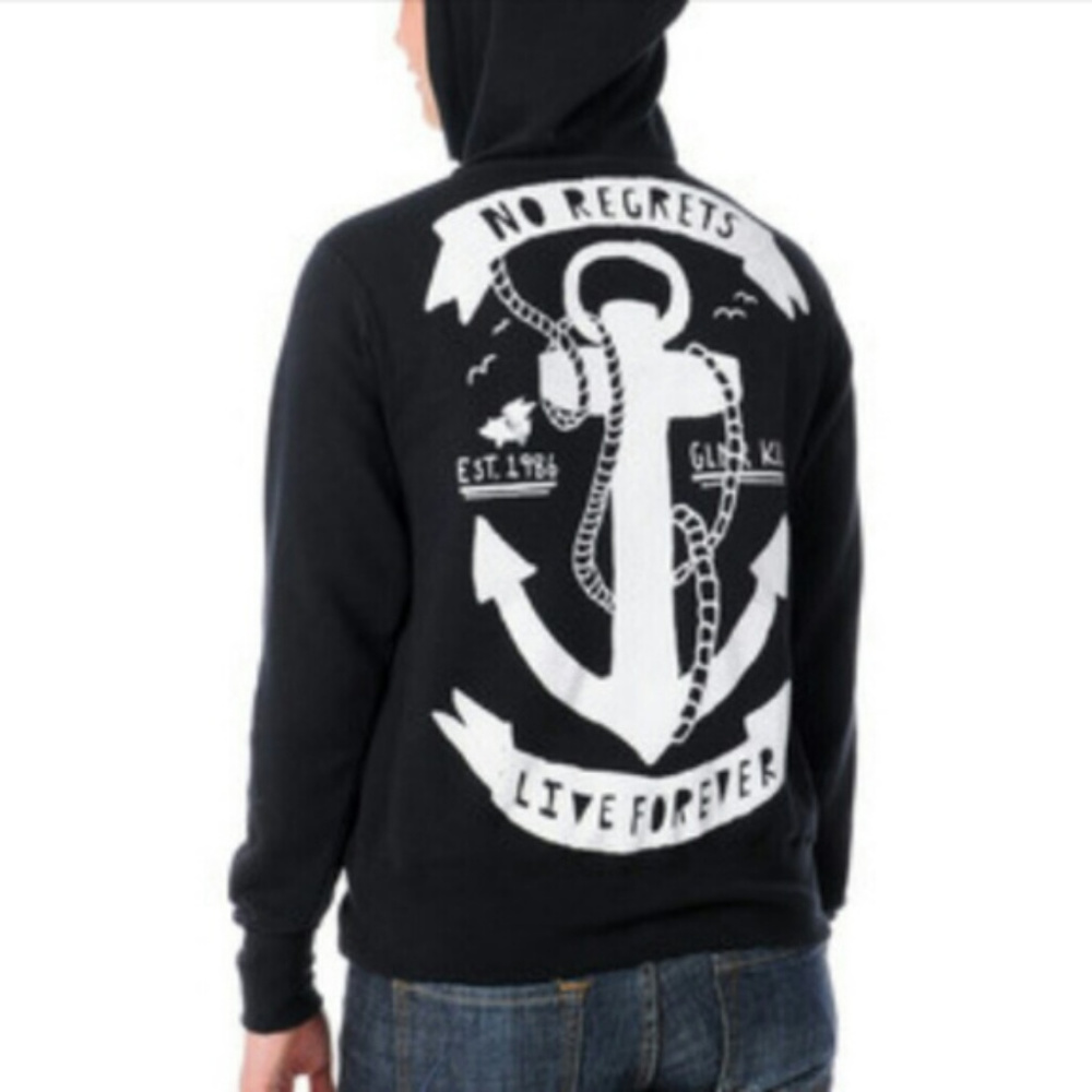 Glamour kills no regrets/live forever anchor jacke