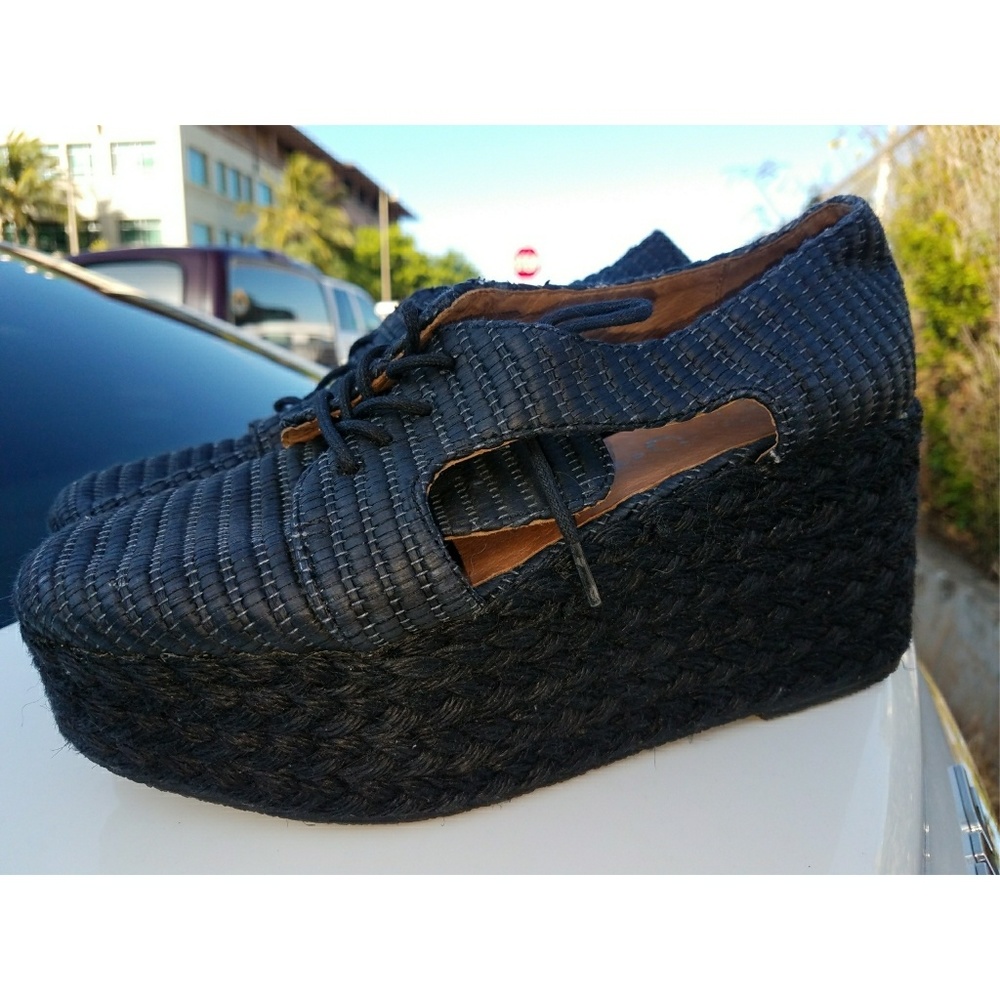 Jeffrey Campbell Clinton Oxford platform wedges