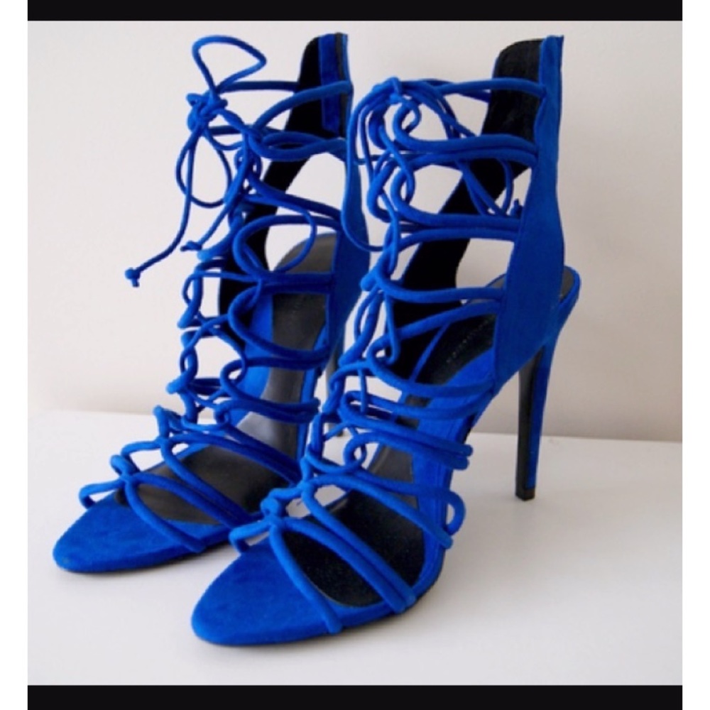 Zara Cobalt blue lace heels