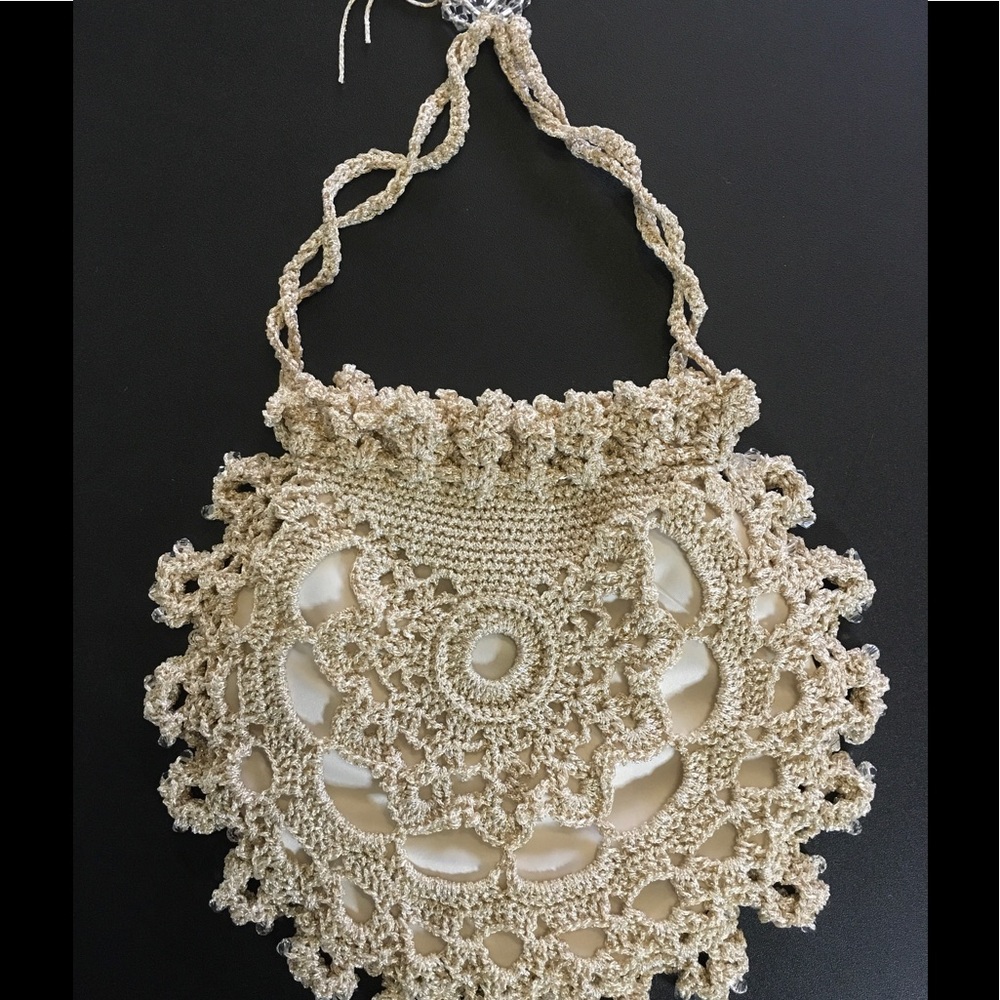 Handmade crochet Wedding Purse