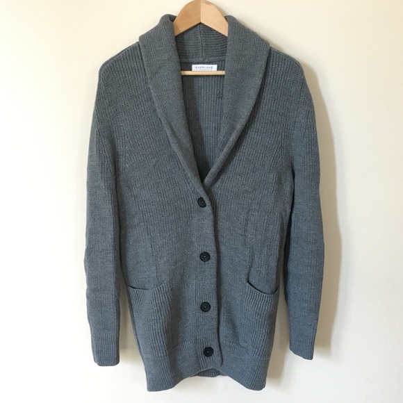 Everlane Sweaters - Everlane "The Chunky Knit Cardigan" in gray