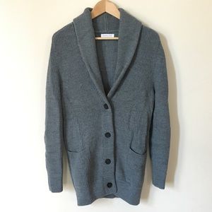 Everlane "The Chunky Knit Cardigan" in gray
