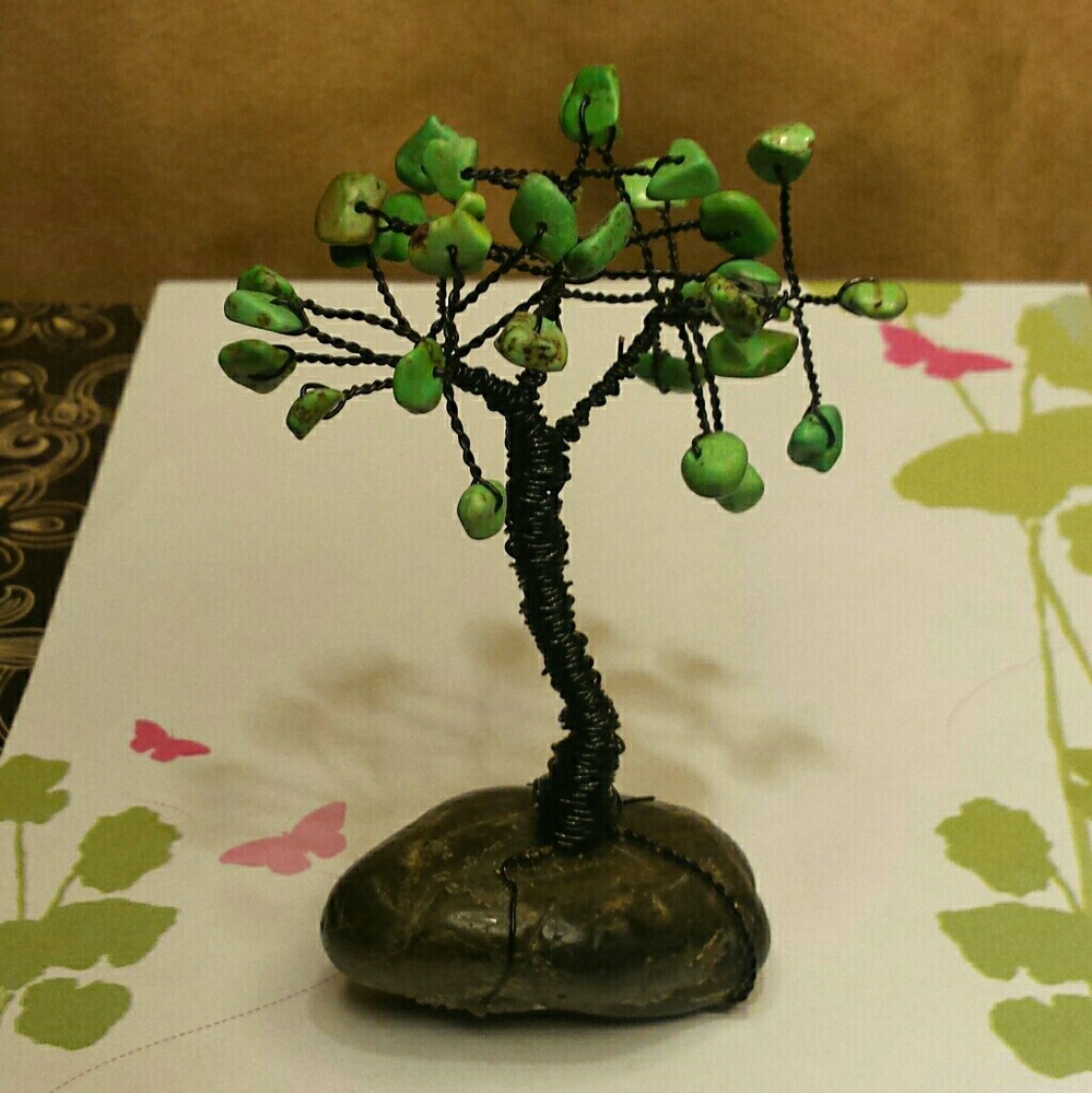 Green Turquoise Gemstone Tree