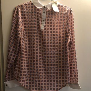 Long sleeve chiffon blouse