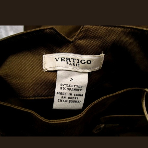 Sold. Vertigo Sailor Style Shorts in Army Green 2 - Picture 4 of 4