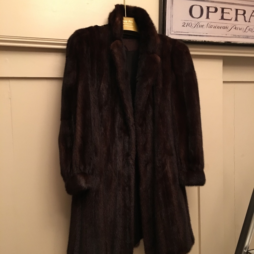 Vintage mahogany mink coat