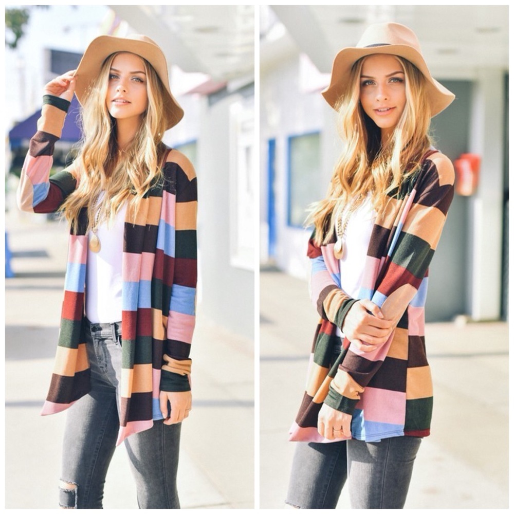 Mia Striped Open Cardigan - Picture 2 of 7