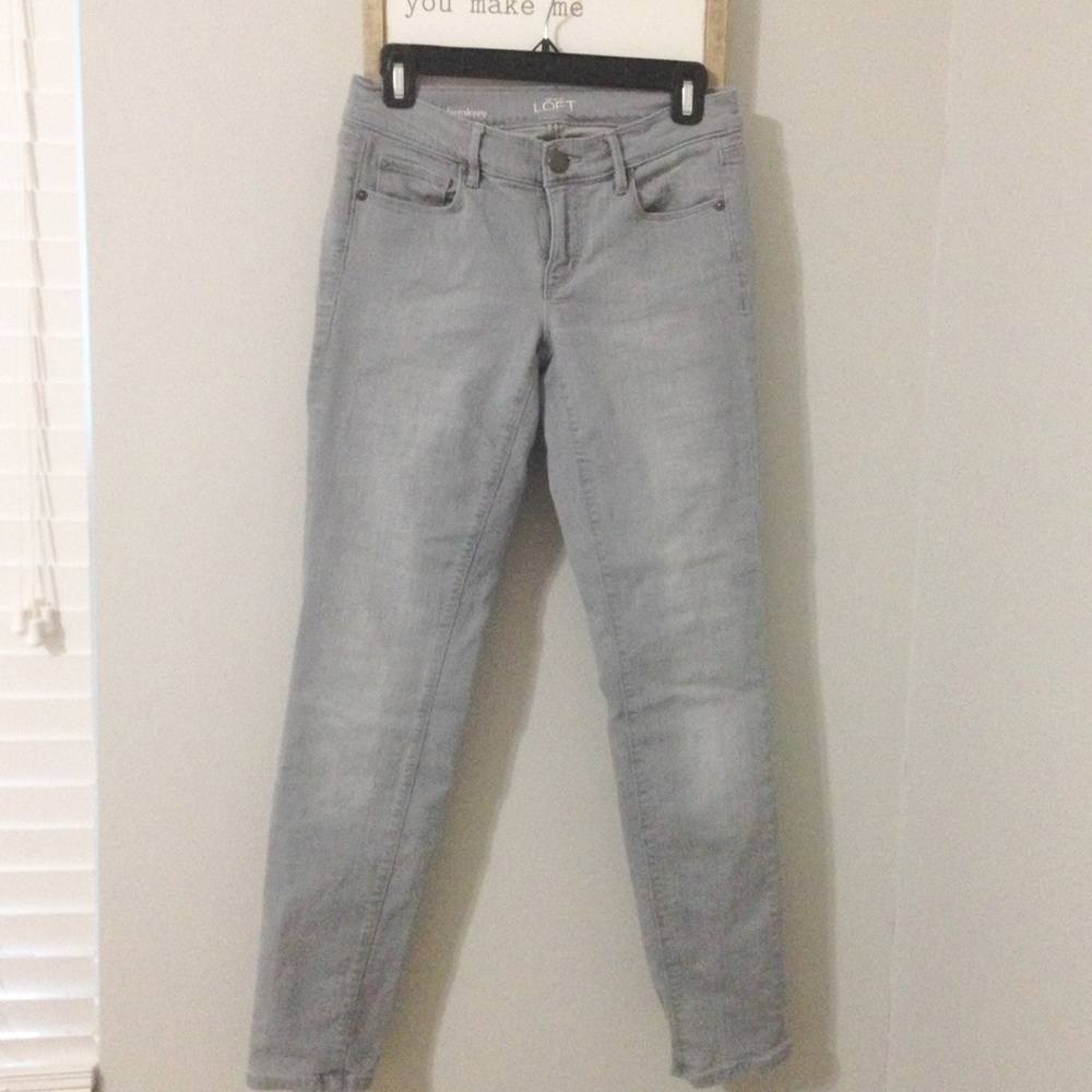 LOFT gray modern skinny jeans size 26/2