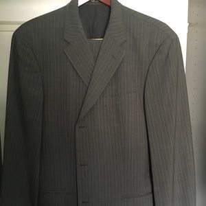 Hugo Boss charcoal grey pinstriped suit