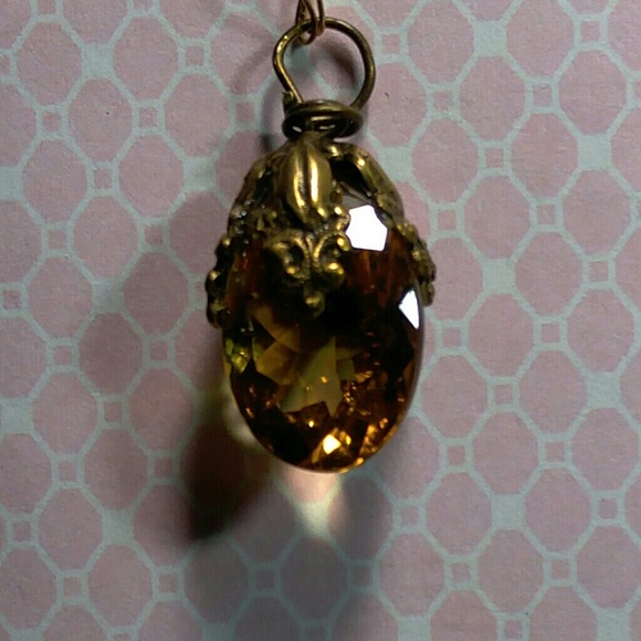 #0119 Madeira Citrine Gemstone Pendant - Picture 3 of 3