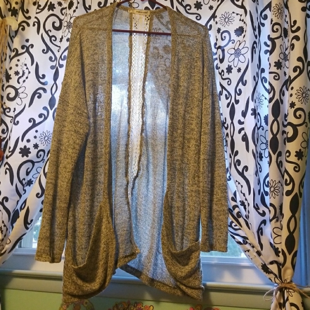 Green heathered cardigan