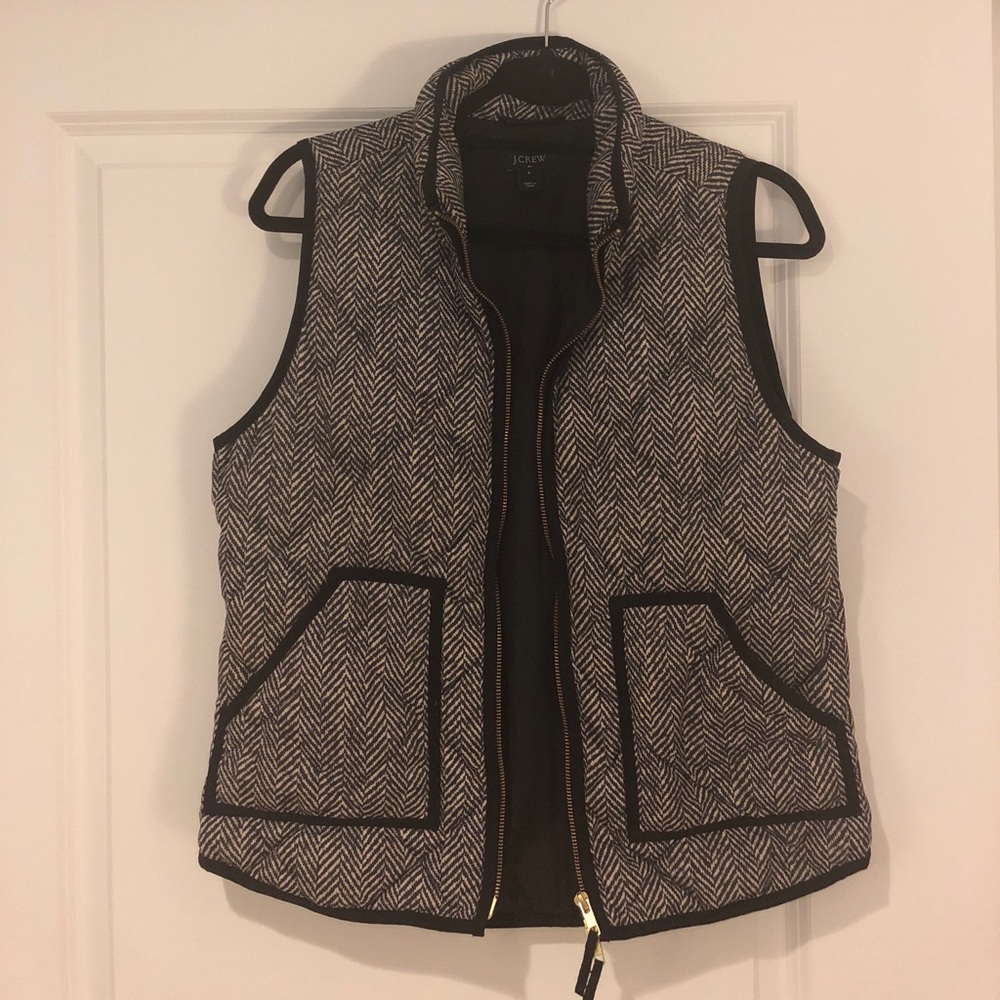 J.Crew Herringbone Excursion Quilted Vest - Small