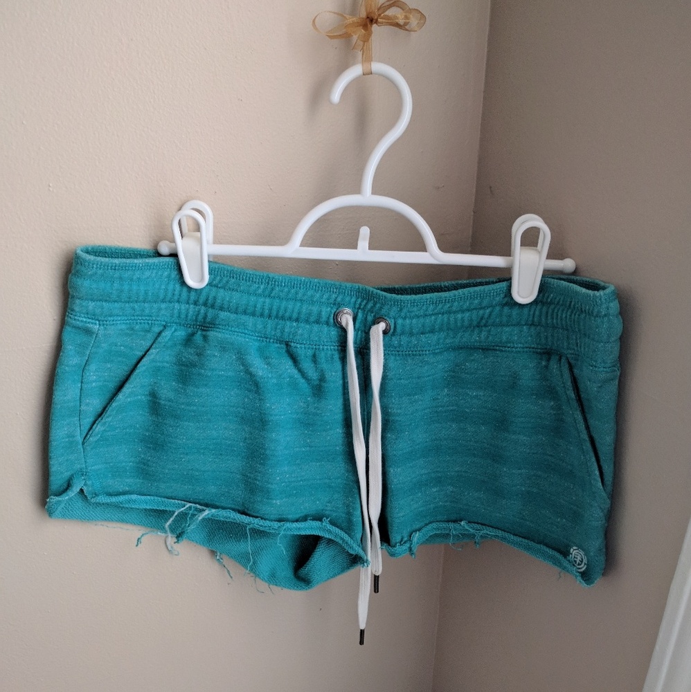 Teal Blue Element Drawstring Shorts