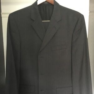 Jones New York charcoal gray pinstripe suit