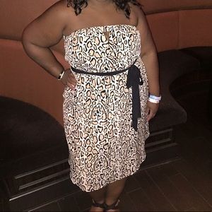 Lane Bryant Strapless Leopard Dress, Size 18/20