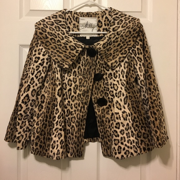 milly leopard jacket