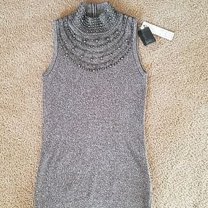 Belldini mock neck sleeveless sweater