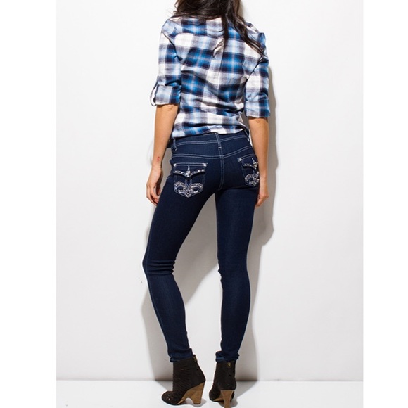 🥇STUDDED SKINNY JEANS - Picture 3 of 6