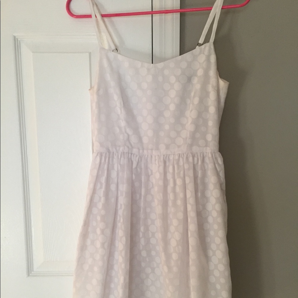 Aqua polka dot dress