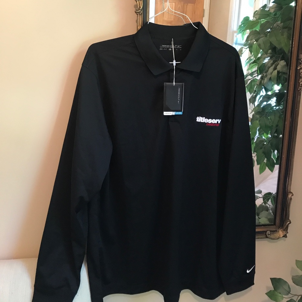 NWT NIKE MENS LONG SLEEVE GOLF SHIRT - Picture 1 of 5