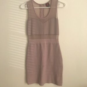 Bodycon mesh panel dress