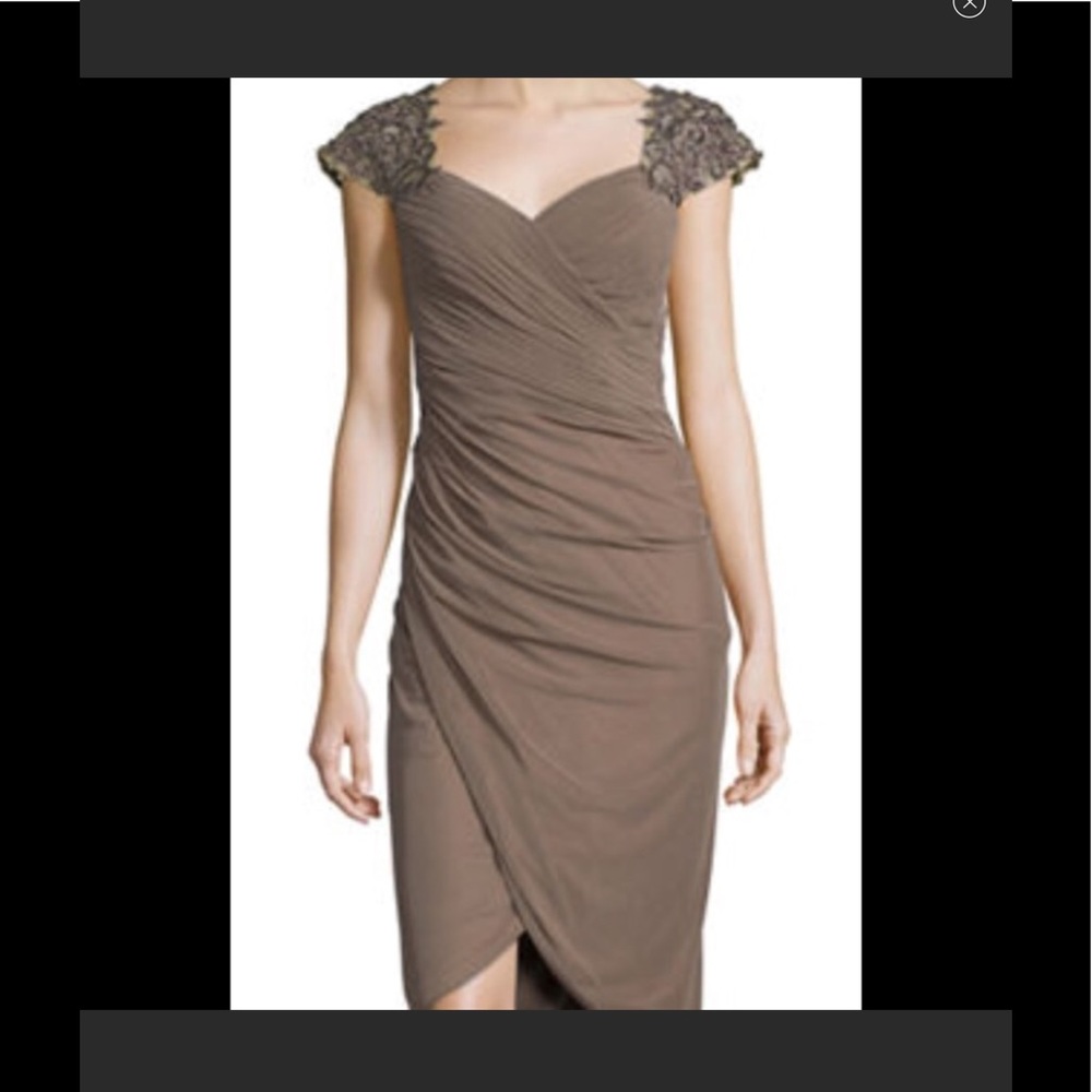 La Femme Cocktail Dress size 8 Taupe