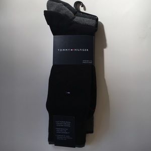Tommy Hilfiger 3 Pair Dress Socks Black/Gray