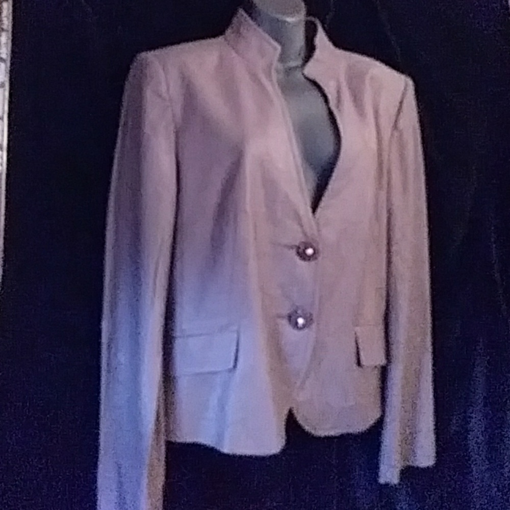 Zara Basic Lined Brown 2-Button Blazer - Size 10 - image 1