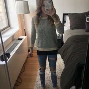 Grey and cream sweater