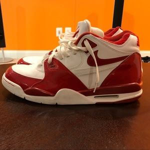 Nike Flight 89 size 14 in White/Red Patent