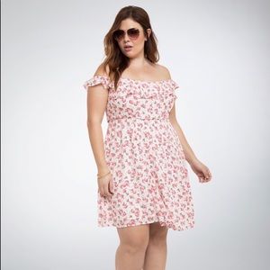 Off Shoulder Floral Dress