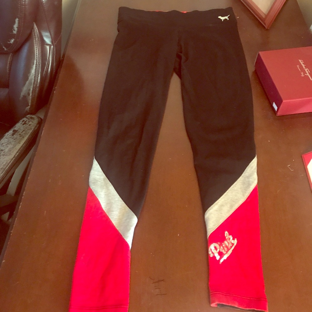 Pink Victoria Secret, yoga leggings. Size S