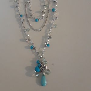 Woman's silver and turquoise necklace