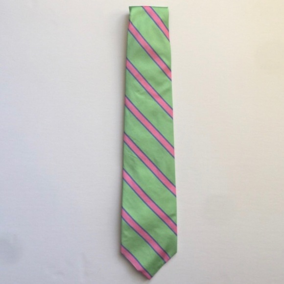 Brooks Brothers Other - Brooks Brothers Silk Men's Green Pink Stripe Tie