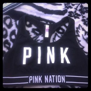 PINK black Pink Nation sports bra