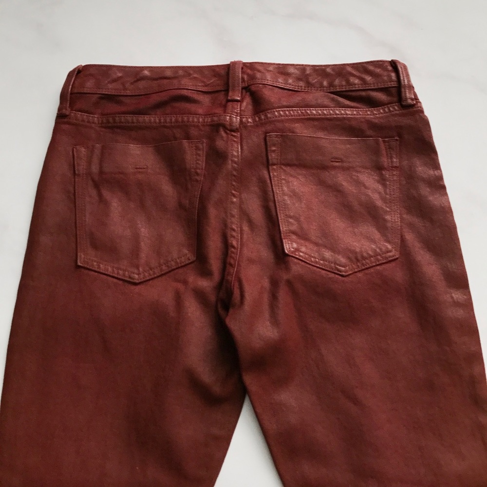 Banana Republic Coated Skinny Ankle Jean Oxblood - Picture 7 of 8