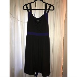 Black & Navy Empire waist dress