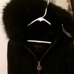 Black suede Baby Phat cropped coat