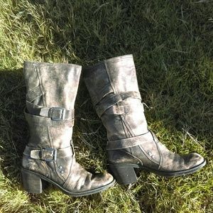 Nine west distressed leather boots