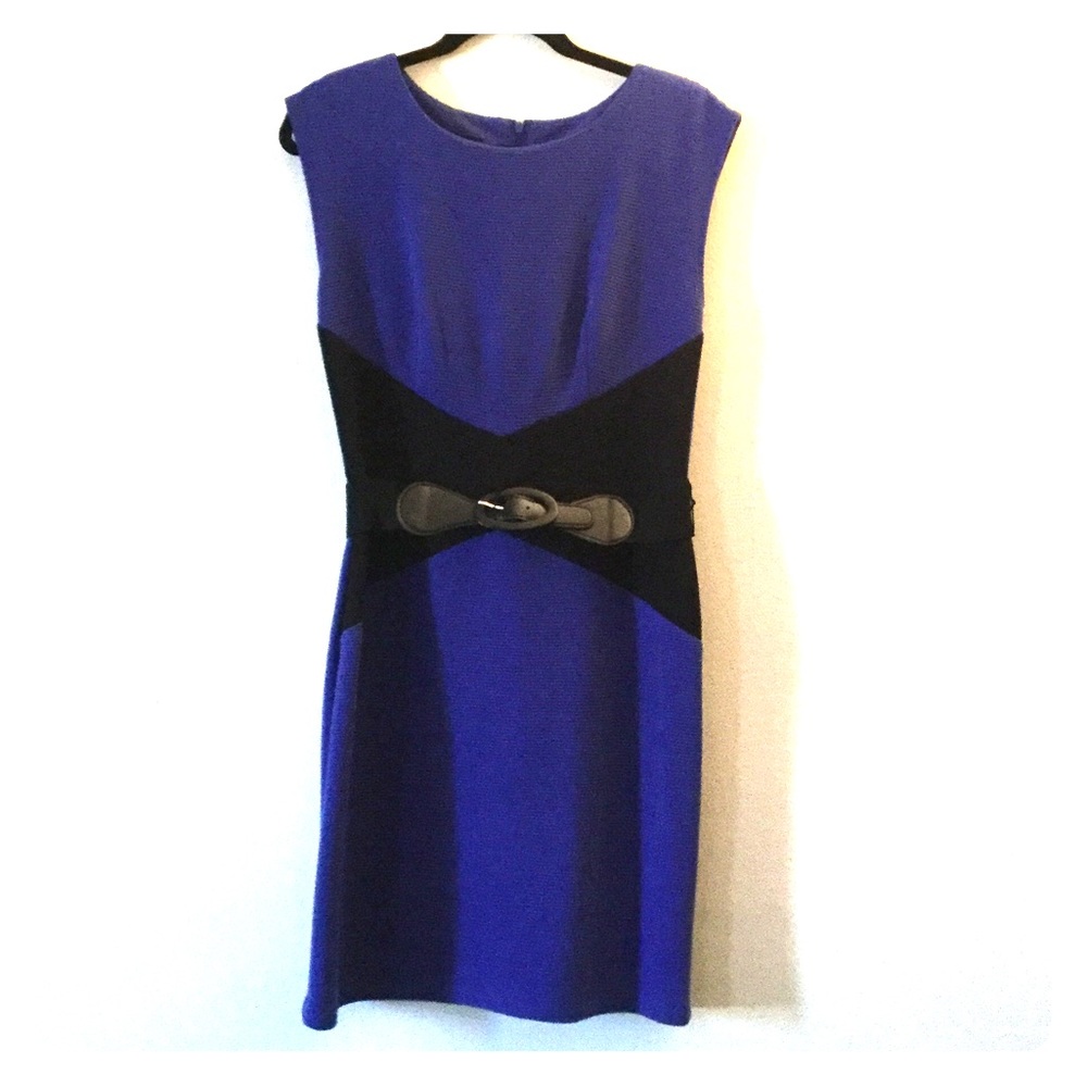 Black and blue work dress